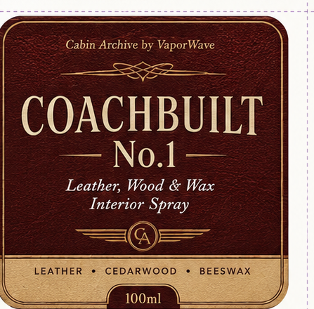Coachbuilt No.1 — Leather, Wood & Wax Interior Spray